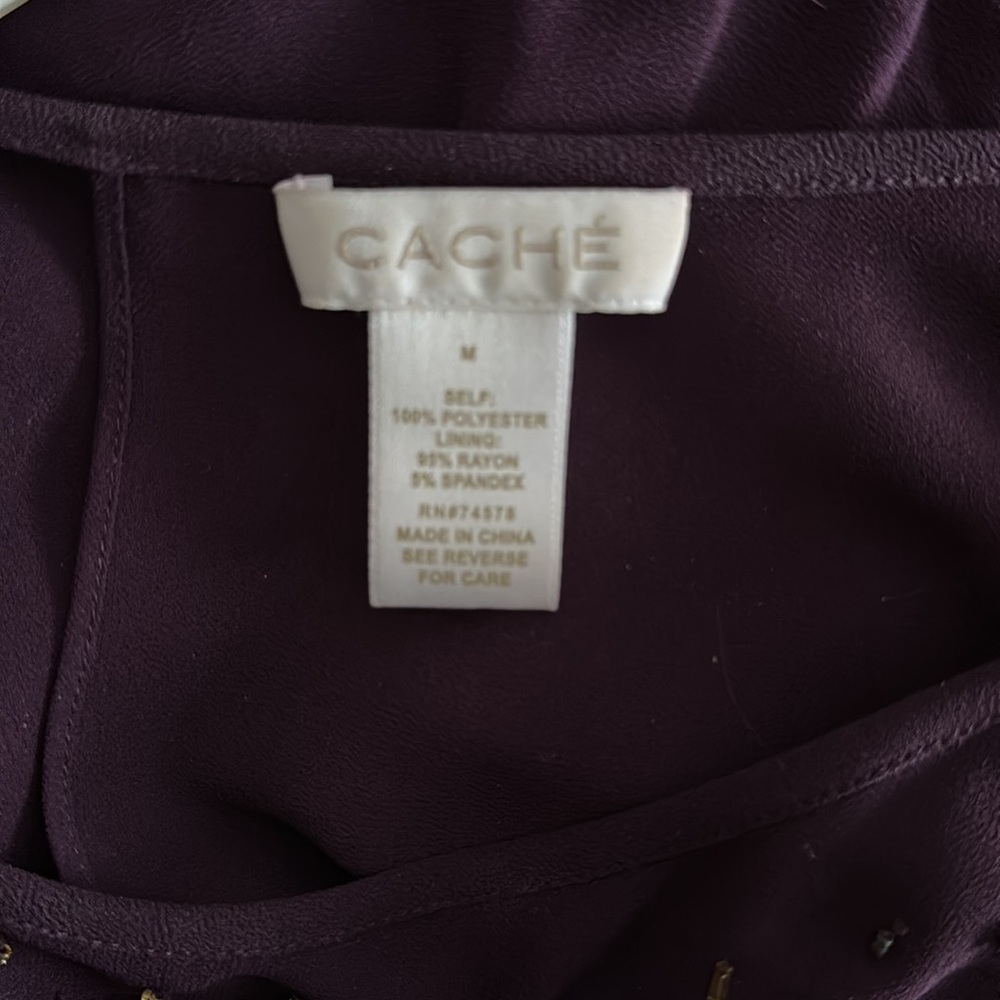 Cache Size M Top - Adorned With Gold Beading! - image 3